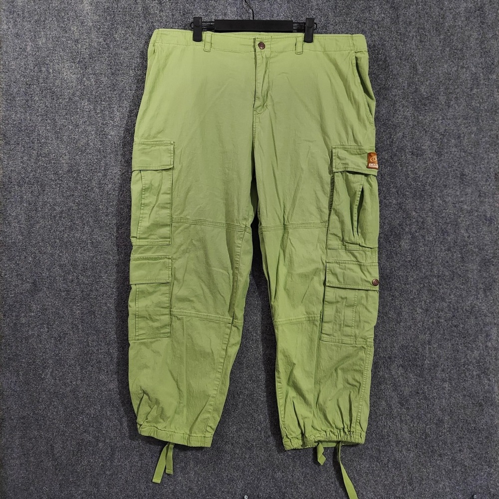 Sinclair Pants Womens 2XL Green Cargo Twill Stretch Drawstring Paratrooper Baggy